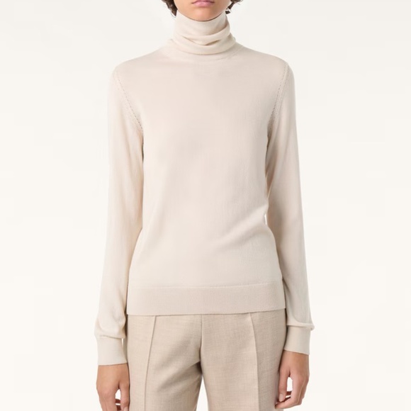 Retail $1990 Loro Piana Beige Turtleneck IT 38 100% Cashmere - Picture 6 of 9